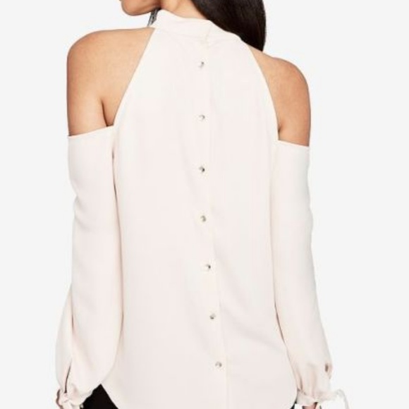 Rachel Rachel Roy Cold Shoulder Mock Neck Blouse - Picture 3 of 5